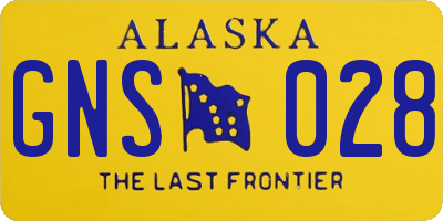 AK license plate GNS028