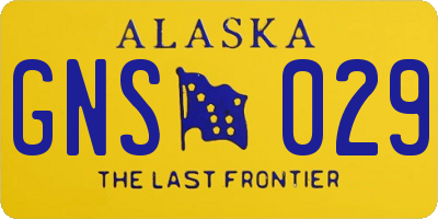 AK license plate GNS029