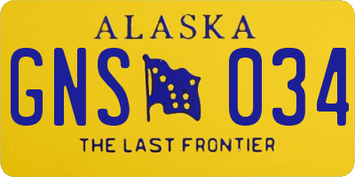 AK license plate GNS034