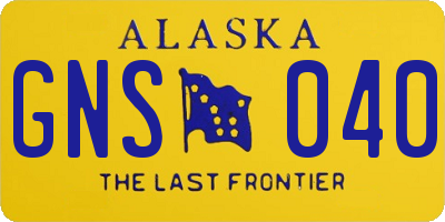 AK license plate GNS040