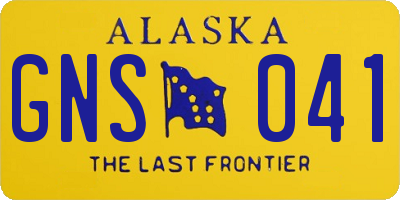 AK license plate GNS041