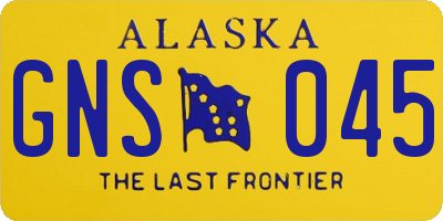 AK license plate GNS045
