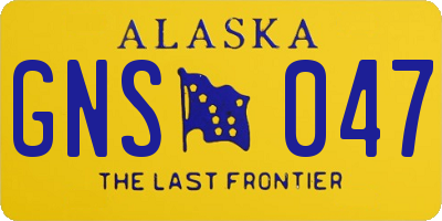 AK license plate GNS047
