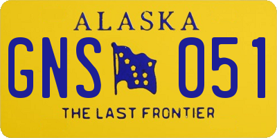 AK license plate GNS051