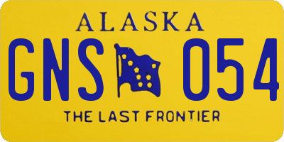 AK license plate GNS054