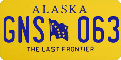 AK license plate GNS063
