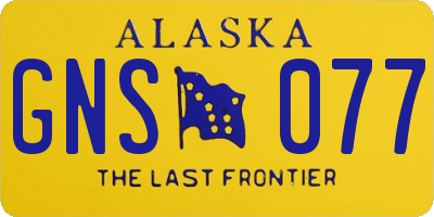 AK license plate GNS077
