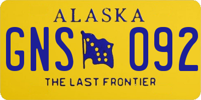 AK license plate GNS092