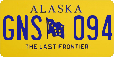 AK license plate GNS094
