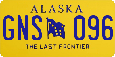 AK license plate GNS096
