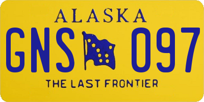 AK license plate GNS097