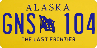 AK license plate GNS104