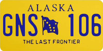 AK license plate GNS106