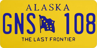 AK license plate GNS108