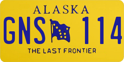 AK license plate GNS114
