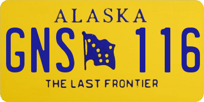 AK license plate GNS116