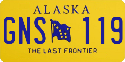 AK license plate GNS119