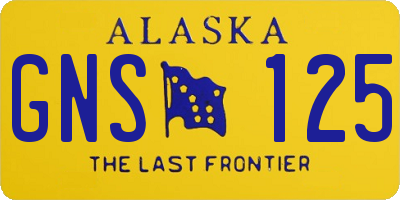 AK license plate GNS125