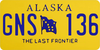 AK license plate GNS136