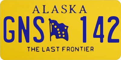 AK license plate GNS142