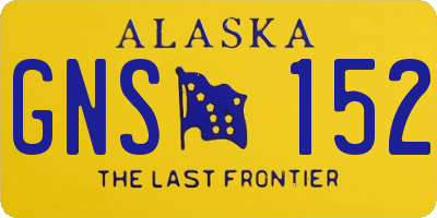AK license plate GNS152