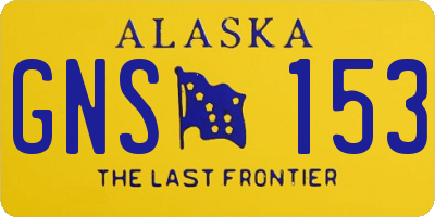 AK license plate GNS153