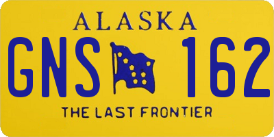 AK license plate GNS162