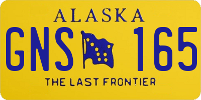 AK license plate GNS165