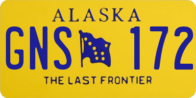 AK license plate GNS172