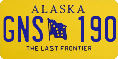 AK license plate GNS190