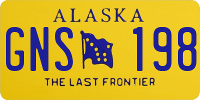 AK license plate GNS198