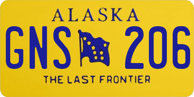 AK license plate GNS206