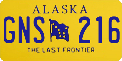 AK license plate GNS216