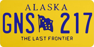 AK license plate GNS217