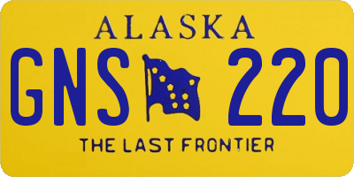 AK license plate GNS220