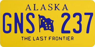 AK license plate GNS237