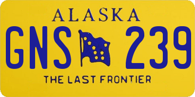 AK license plate GNS239