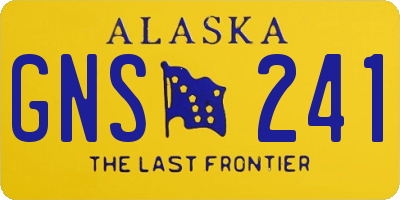AK license plate GNS241