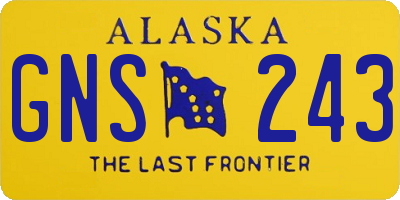 AK license plate GNS243