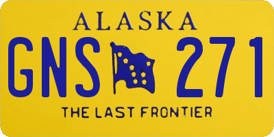 AK license plate GNS271