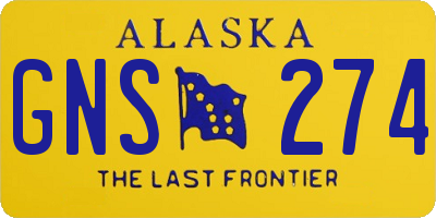 AK license plate GNS274
