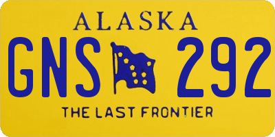 AK license plate GNS292