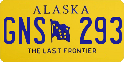 AK license plate GNS293