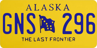 AK license plate GNS296