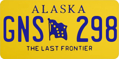 AK license plate GNS298