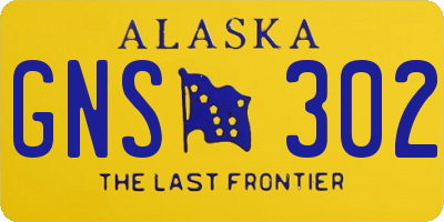AK license plate GNS302