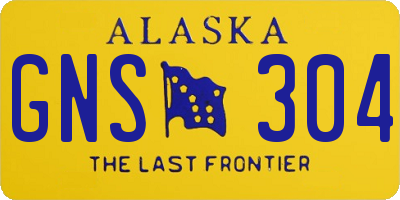 AK license plate GNS304