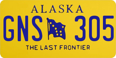 AK license plate GNS305