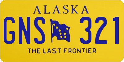 AK license plate GNS321