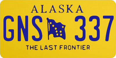 AK license plate GNS337